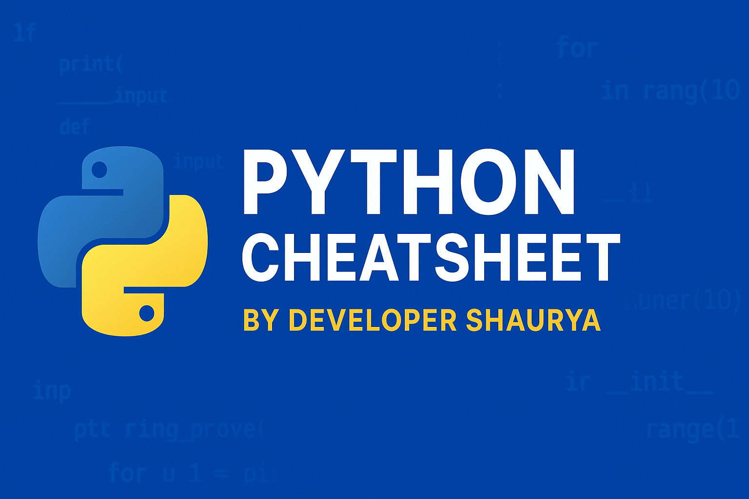 python cheatsheet