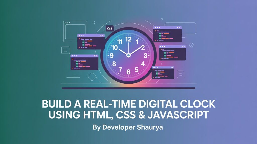 How to Build a Real-Time Digital Clock with HTML, CSS, and JavaScript ...